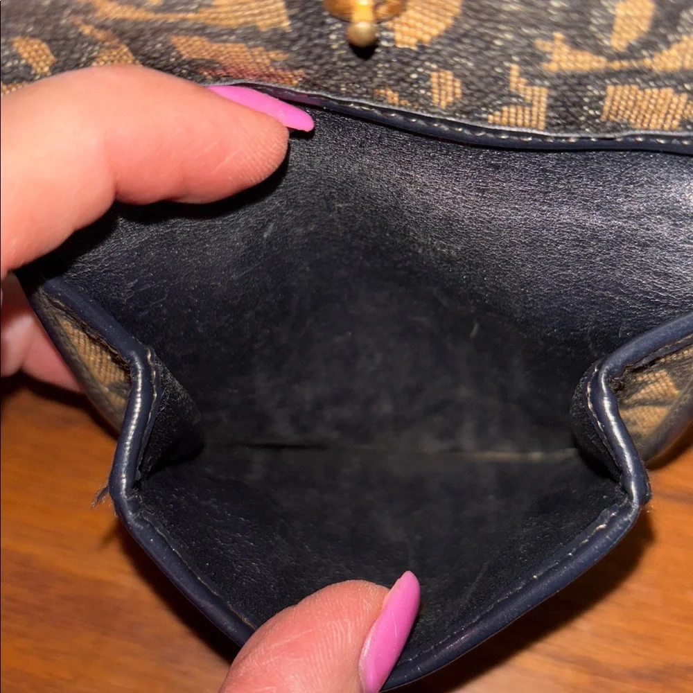 Christian Dior Trotter Monogram Logo Canvas Coin Wallet